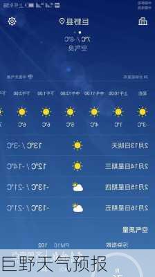 巨野天气预报