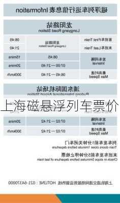 上海磁悬浮列车票价