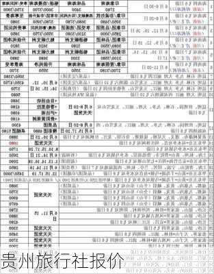 贵州旅行社报价